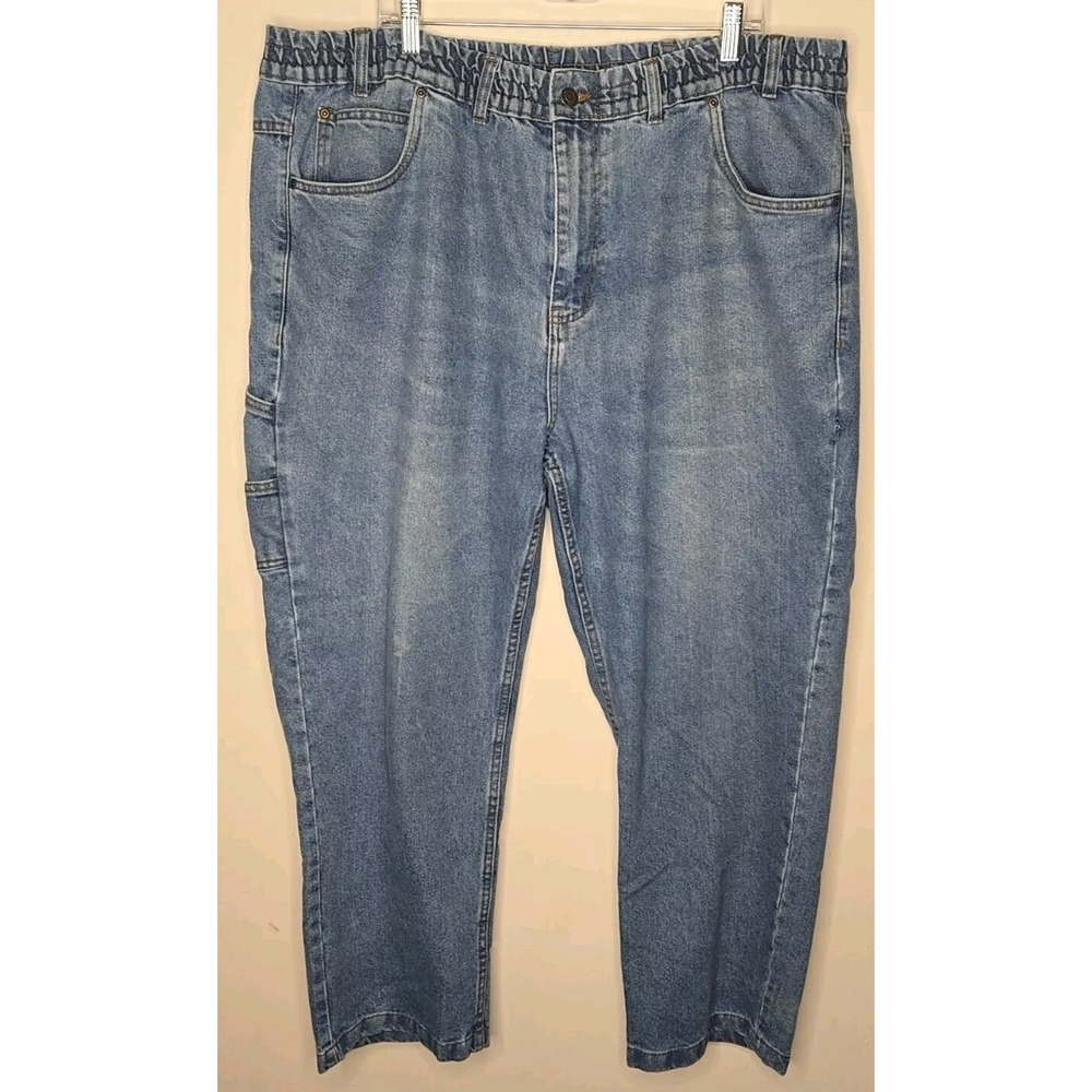 Haband Casual Joe Men's Jeans 42x29 Blue High Rise Medium Wash Cotton Polyester